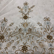 Load image into Gallery viewer, White with Gold Designer Crystal Stone Applique - AP049