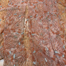 Load image into Gallery viewer, Exclusive Peach coloured Crystal stone Work Applique Design - AP054