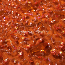 Load image into Gallery viewer, Elegant Orange Designer set of Applique with Sea Bead work AP071