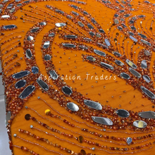 Load image into Gallery viewer, Flaming Orange Mirror & Bling Applique Designer Set - AP089