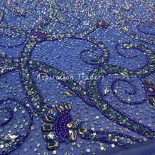 Load image into Gallery viewer, Nostalgic Black with Heavy Rhinestone & French Beaded Applique Designer Set - AP094