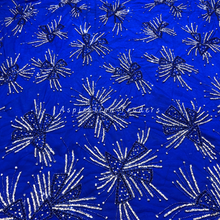 Load image into Gallery viewer, Showy Blue With Handcrafted Heavy Stone & French Beaded Applique Designer Set - AP101