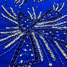 Load image into Gallery viewer, Showy Blue With Handcrafted Heavy Stone & French Beaded Applique Designer Set - AP101
