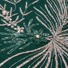 Load image into Gallery viewer, Warm Teal Green Applique with Bling & Stone Beaded work Designer Set - AP102