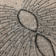 Load image into Gallery viewer, Rustic Beige Heavy Bling Beaded & Small Stone Work Applique Designer Set - AP103