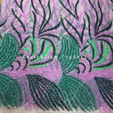 Load image into Gallery viewer, Unique Multi color French Beaded With Sequined Work Designer Applique Set - AP108