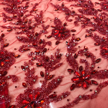 Load image into Gallery viewer, Vintage Grey Classic Sequin Bling Work Rhinestone Beaded Designer Applique Set - AP109