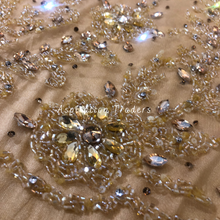 Load image into Gallery viewer, Vintage Grey Classic Sequin Bling Work Rhinestone Beaded Designer Applique Set - AP109