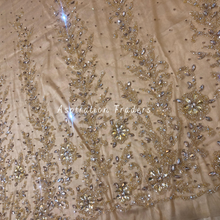 Load image into Gallery viewer, Vintage Grey Classic Sequin Bling Work Rhinestone Beaded Designer Applique Set - AP109