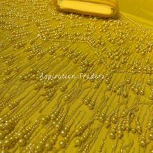 Load image into Gallery viewer, Stunning Pink Pearl & Bling Beaded Fringes Worked Designer Applique Set - AP113