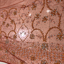 Load image into Gallery viewer, Bold Black Heavy Crystal Stone Beaded Designer Applique Set - AP117