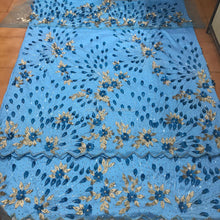 Load image into Gallery viewer, SKY BLUE Silk Taffeta Fabric African Wedding George wrapper Set - HB181