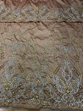 Load image into Gallery viewer, ROSE GOLD hand made beaded African Wedding George wrapper Set - HB187