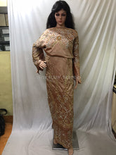 Load image into Gallery viewer, ROSE GOLD hand made beaded African Wedding George wrapper Set - HB187