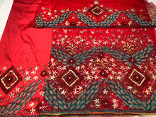 Load image into Gallery viewer, Baby Pink Heavy Beaded Designer Net Lace George wrapper Set - NLDG151