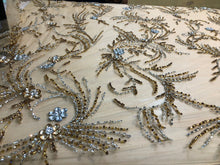 Load image into Gallery viewer, Magenta Crystal stone beaded Applique Design - AP055