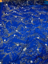 Load image into Gallery viewer, Magenta Crystal stone beaded Applique Design - AP055