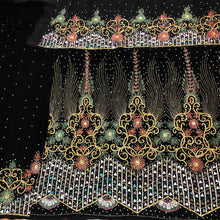 Load image into Gallery viewer, Exclusive Latest Designer Velvet Fabric Heavy Beaded VIP George Wrapper With Blouse- VG041