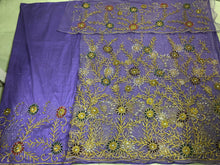 Load image into Gallery viewer, Nigerian Unique pattern heavy stone beaded Designer Net Lace George wrapper Set for African Wedding - NLDG148