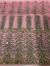 Load image into Gallery viewer, Exclusive Nigerian Unique Fringes Designer Net Lace George wrapper Set for IGBO Bride - NLDG145