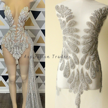 Load image into Gallery viewer, Roxy Crystal Heavy Stone Work Party Wear Bodice  Designer Dress MDD005