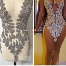 Load image into Gallery viewer, Roxy Crystal Heavy Stone Work Party Wear Bodice  Designer Dress MDD005