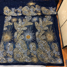 Load image into Gallery viewer, Latest New Design African Bride Wedding Net Fabric George Wrapper With Blouse - NLDG138