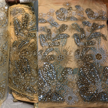 Load image into Gallery viewer, Latest New Design African Bride Wedding Net Fabric George Wrapper With Blouse - NLDG138