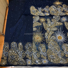 Load image into Gallery viewer, Latest New Design African Bride Wedding Net Fabric George Wrapper With Blouse - NLDG138