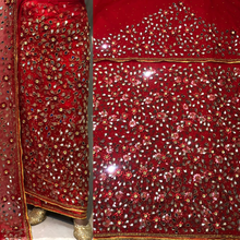 Load image into Gallery viewer, Nigerian wedding bridal wear Net Lace Designer George Wrapper Fabric with blouse - NLDG139