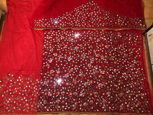 Load image into Gallery viewer, Nigerian wedding bridal wear Net Lace Designer George Wrapper Fabric with blouse - NLDG139