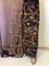 Load image into Gallery viewer, Nigerian Unique pattern heavy stone beaded Designer Net Lace George wrapper Set for African Wedding - NLDG148