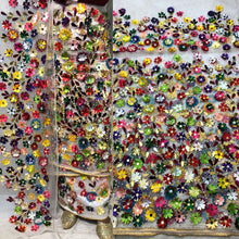Load image into Gallery viewer, Off White Multi colored Net Lace Designer George wrapper set - NLDG168