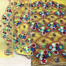 Load image into Gallery viewer, Vibrant Yellow Net Lace Designer George - NLDG187