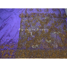 Load image into Gallery viewer, Vibrant Yellow Net Lace Designer George wrapper set - NLDG195