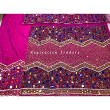 Load image into Gallery viewer, Gorgeous Fushia Pink Designer Net lace George Wrapper set - NLDG200