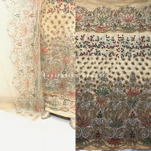 Load image into Gallery viewer, Radiant Gold Designer Net lace George Wrapper set - NLDG202