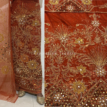 Load image into Gallery viewer, Bleak Black With Gold Mirror & Beaded Work George Wrapper Set With Blouse - NLDG235