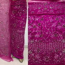 Load image into Gallery viewer, Graceful Green Heavy Crystal Stone Beaded George Wrapper Set - NLDG271