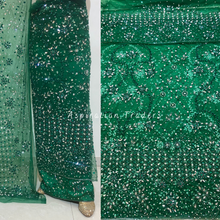 Load image into Gallery viewer, Graceful Green Heavy Crystal Stone Beaded George Wrapper Set - NLDG271