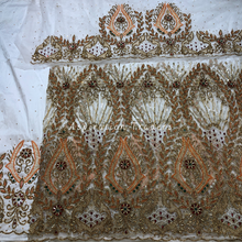 Load image into Gallery viewer, Pearly White Heavy Crystal Multi Colour stone Beaded George Wrapper Set - NLDG278