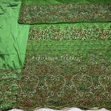 Load image into Gallery viewer, Festive Fuschia Pink With Heavy Multi Colour crystal Stone Beaded Designer George Wrapper Set - NLDG281