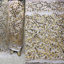 Load image into Gallery viewer, Stunning White Acrylic Mirror Work Net lace VIP George - NLVG127