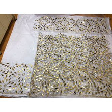 Load image into Gallery viewer, Stunning White Acrylic Mirror Work Net lace VIP George - NLVG127