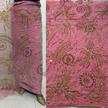 Load image into Gallery viewer, Sober Sky Blue Crystal Stone Beaded Designer Velvet Fabric George Wrapper Set - VG087