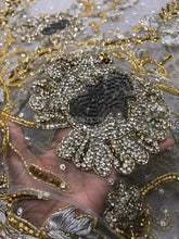 Load image into Gallery viewer, Beautiful Trending Hand Made Crystal Stone Beaded Applique - AP001