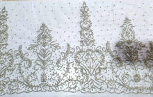 Load image into Gallery viewer, White color With All Silver Crystal stones Applique Designe - AP002