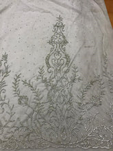 Load image into Gallery viewer, White color With All Silver Crystal stones Applique Designe - AP002