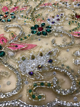 Load image into Gallery viewer, Swarovski Beads Wedding Applique Diamond Bridal sash Applique - AP004