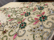 Load image into Gallery viewer, Swarovski Beads Wedding Applique Diamond Bridal sash Applique - AP004